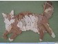 Gatto di legno: Sagoma in legno di un gatto realizzata con la tecninca dell'intarsio