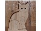 animali di legno - Gatto in legno: 